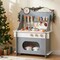Wooden Kids Play Kitchen Set with Clock for Boys and Girls 3+